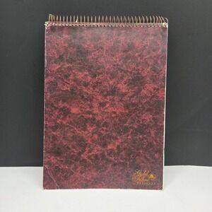 Ampad Gold Fibre Designer Notebook Spiral Top Bound Numbered 8.5x11 Burgundy
